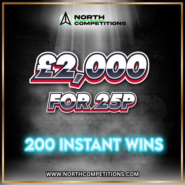 £2000 for 25p + 200 Instant Wins 27.09