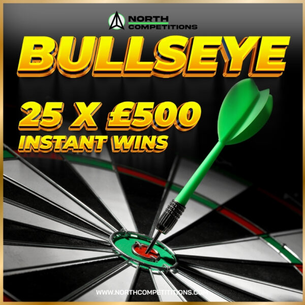 BULLSEYE - 25 x £500 Instant Wins