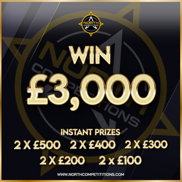 Win £3,000 + £3,000 Instant Prizes 27.02