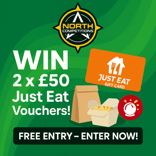 2 x Free £50 JustEat Voucher Winners