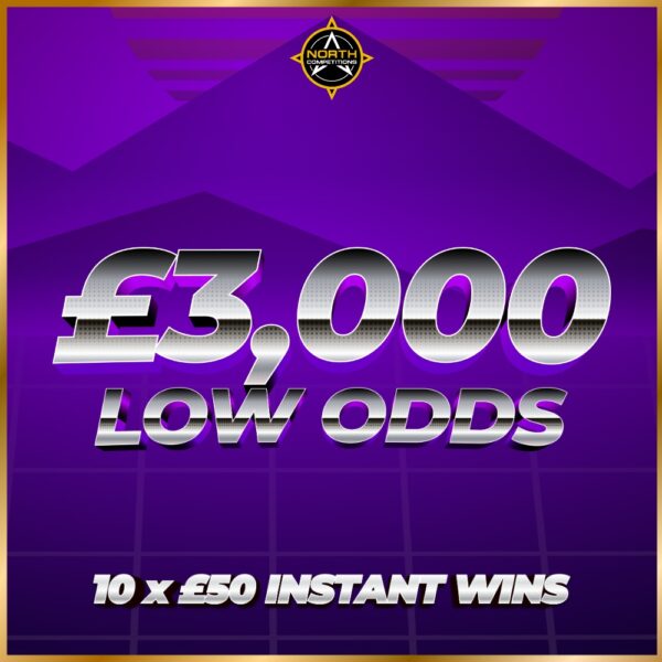 £3,000 Low Odds + Instants 26.06