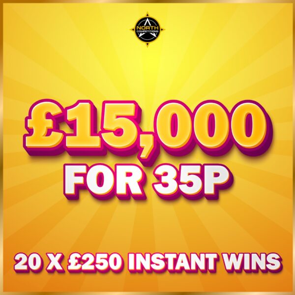 £15,000 for 35p + 20 X £250 Instant Wins
