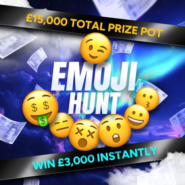 Emoji Hunt - £15,000 PrizePot - Win £3,000 Instantly! 28.07