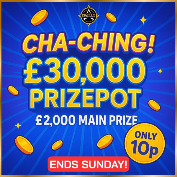 CHA-CHING! £30,000 PrizePot - £2,000 Main Prize