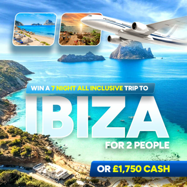 IBIZA Trip For 2 (7 Nights All Inclusive) OR £1,750 Cash 08.07